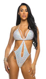 J Valentine Crushed Candy Sequin One-Piece