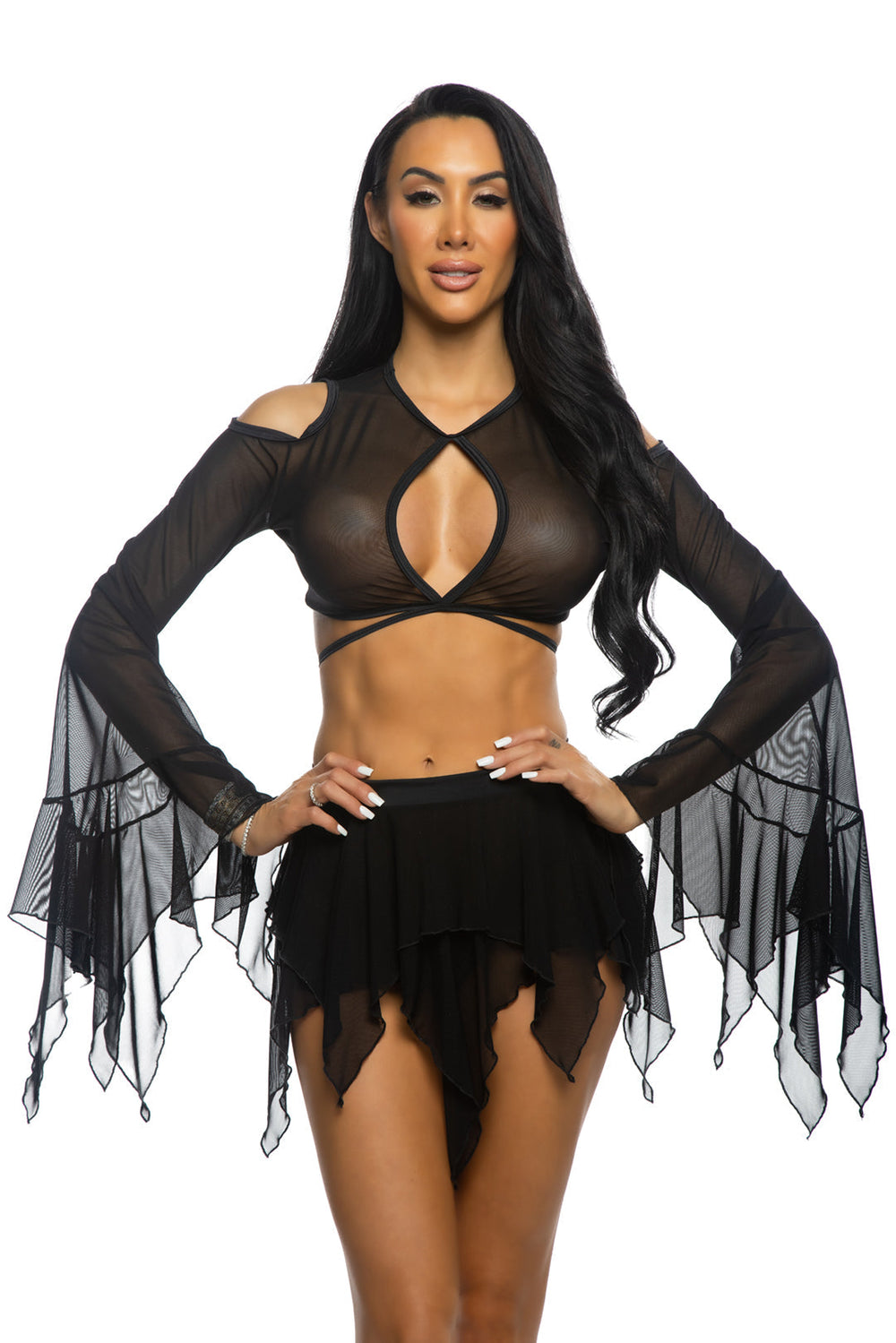 J. Valentine Mesh Flow Skirt