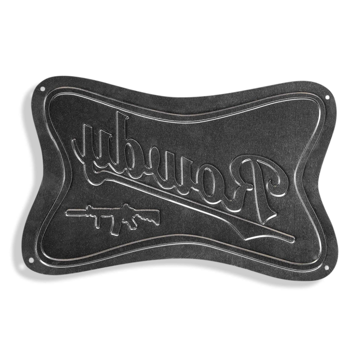 Rowdy Wall Mounting Metal Sign - DIRTY COWBOY USA - Flyclothing LLC