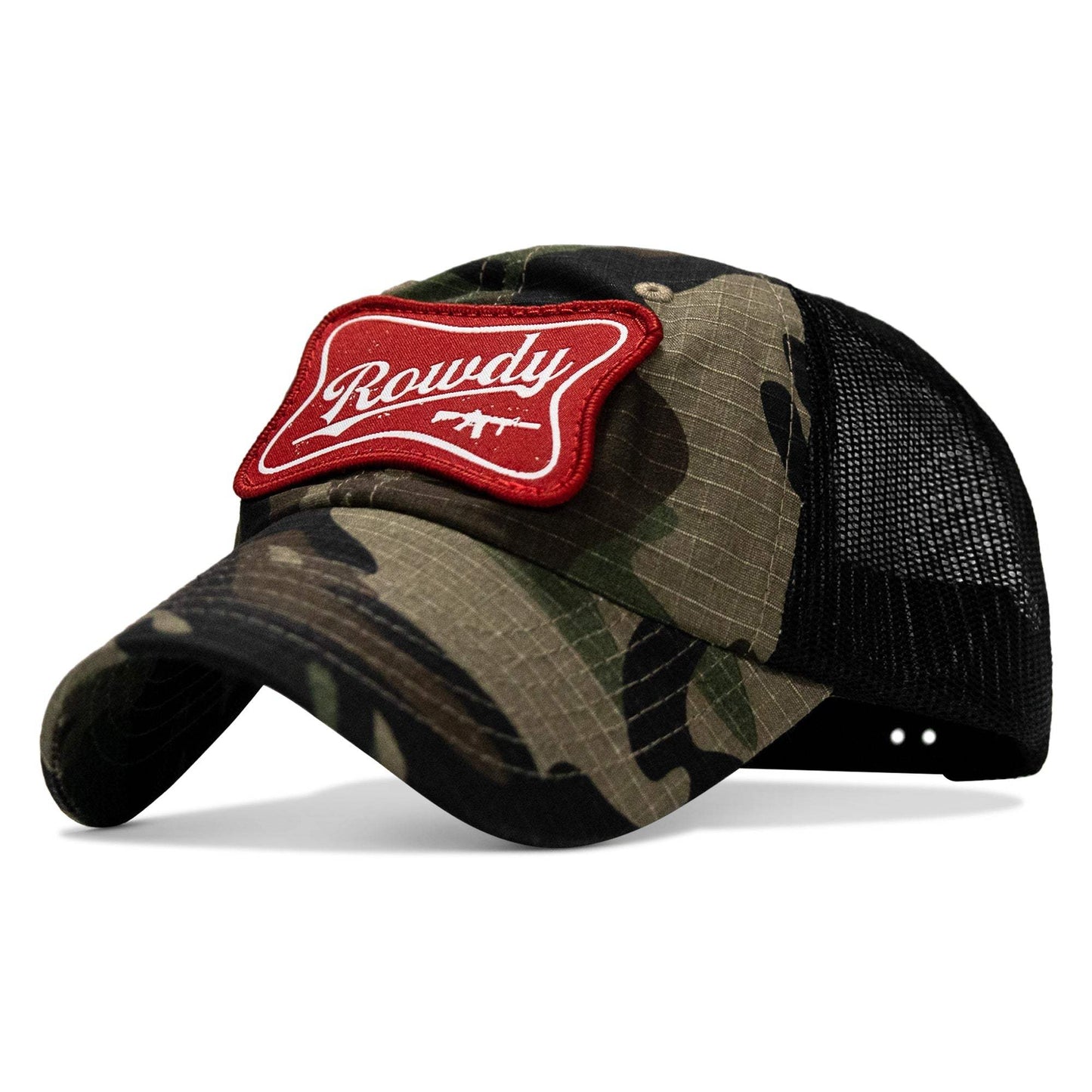 Rowdy Beer Logo Patch Tactical Ripstop Mesh Snapback Hat - DIRTY COWBOY USA - Flyclothing LLC