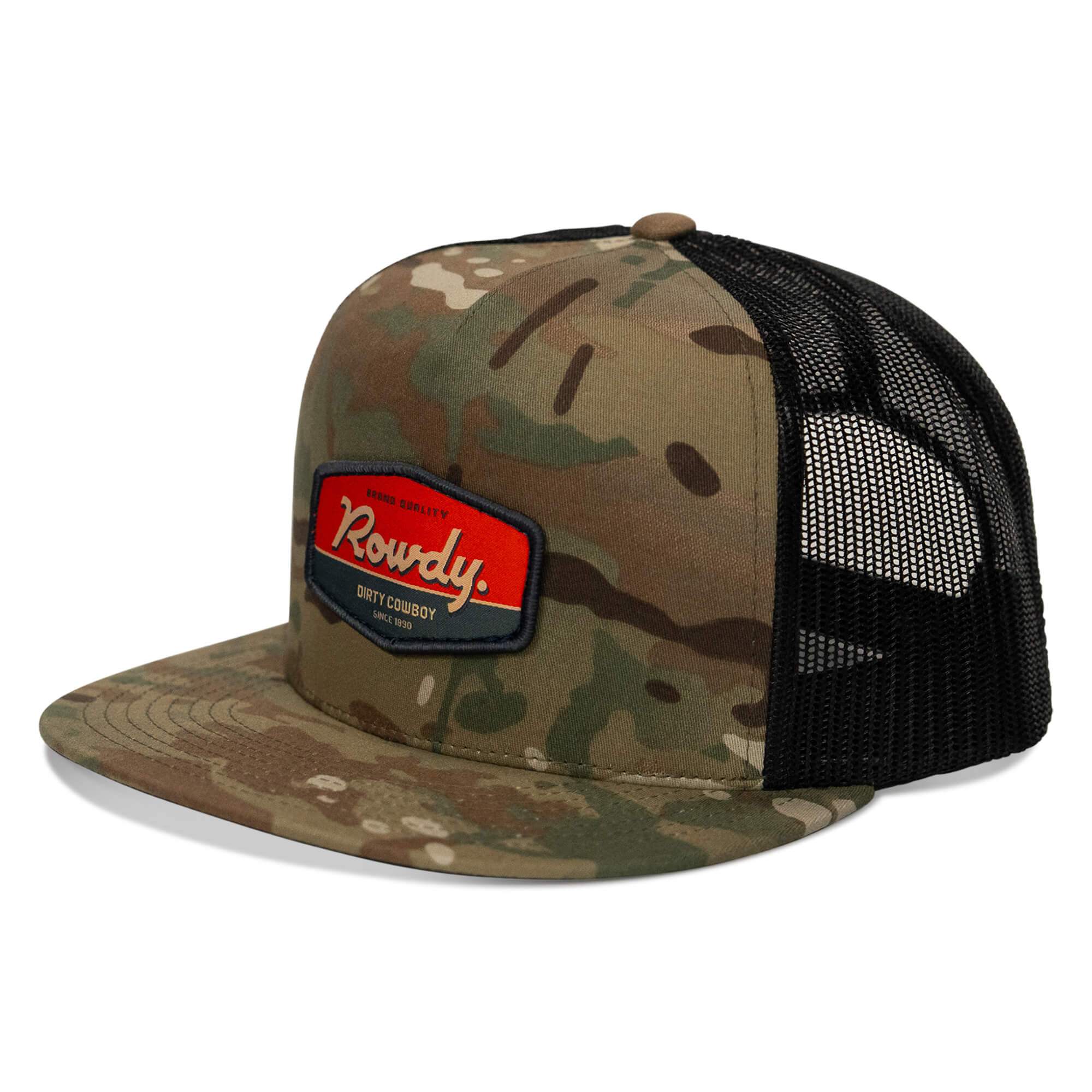 Rowdy. USA Dirty Cowboy Patch Flatbill Snapback - DIRTY COWBOY USA - Flyclothing LLC