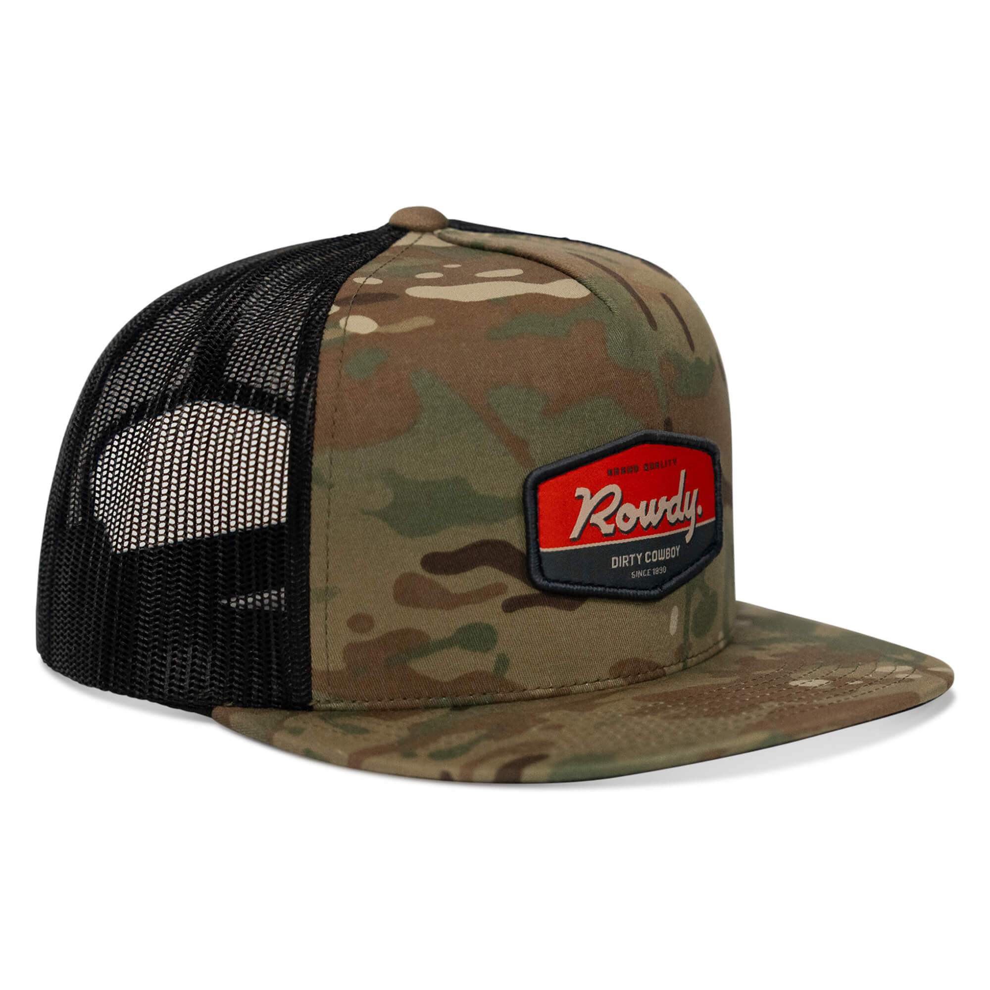 Rowdy. USA Dirty Cowboy Patch Flatbill Snapback - DIRTY COWBOY USA - Flyclothing LLC