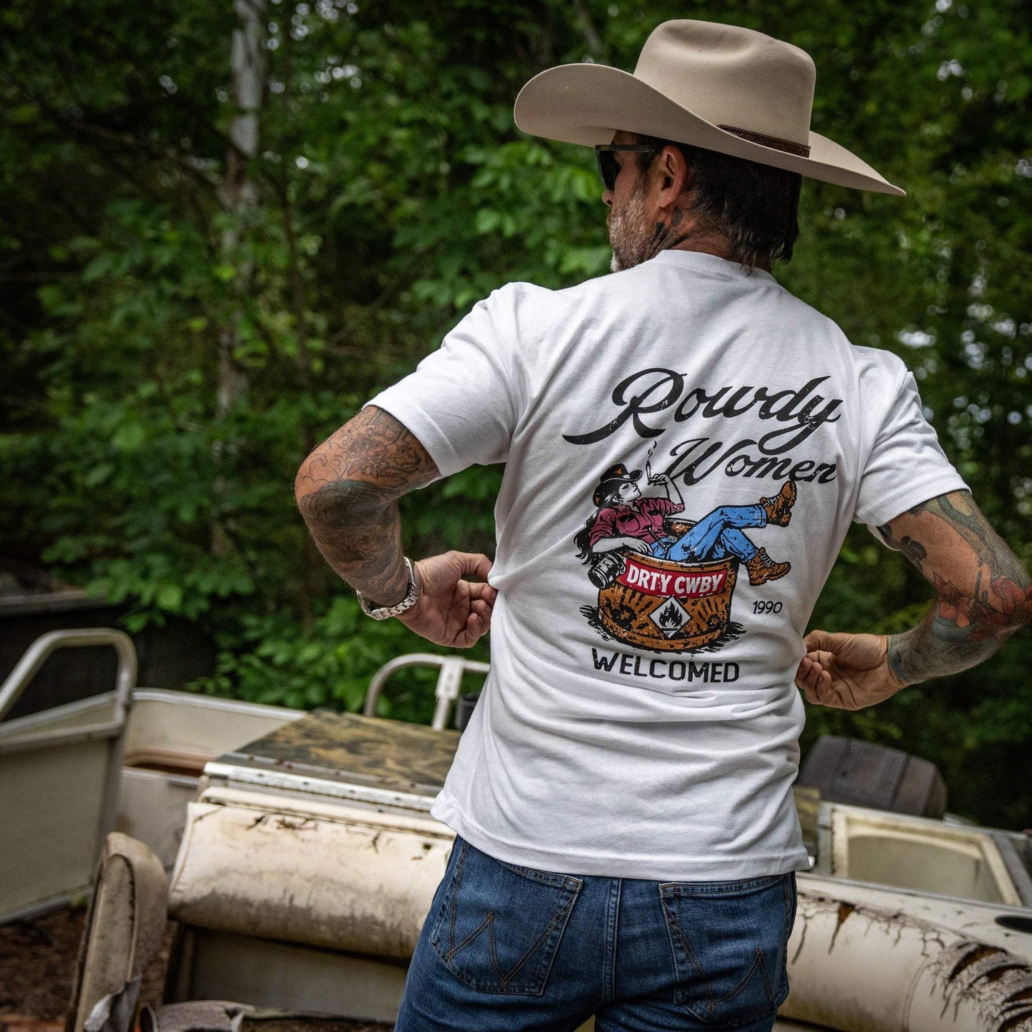Rowdy Women Welcomed Men's T-Shirt - DIRTY COWBOY USA - Flyclothing LLC