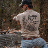 Cutting Grass & Plowin' Ass Men's T-Shirt - DIRTY COWBOY USA - Flyclothing LLC