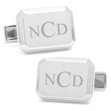 Sterling Rectangular Engravable Cufflinks - Cufflinks.com - Flyclothing LLC