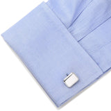 Sterling Rectangular Engravable Cufflinks - Cufflinks.com - Flyclothing LLC