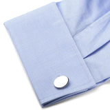 Sterling Silver Infinity Edge Oval Engravable Cufflinks - Cufflinks.com - Flyclothing LLC