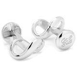 Sterling Silver Infinity Symbol Cufflinks - Cufflinks.com - Flyclothing LLC