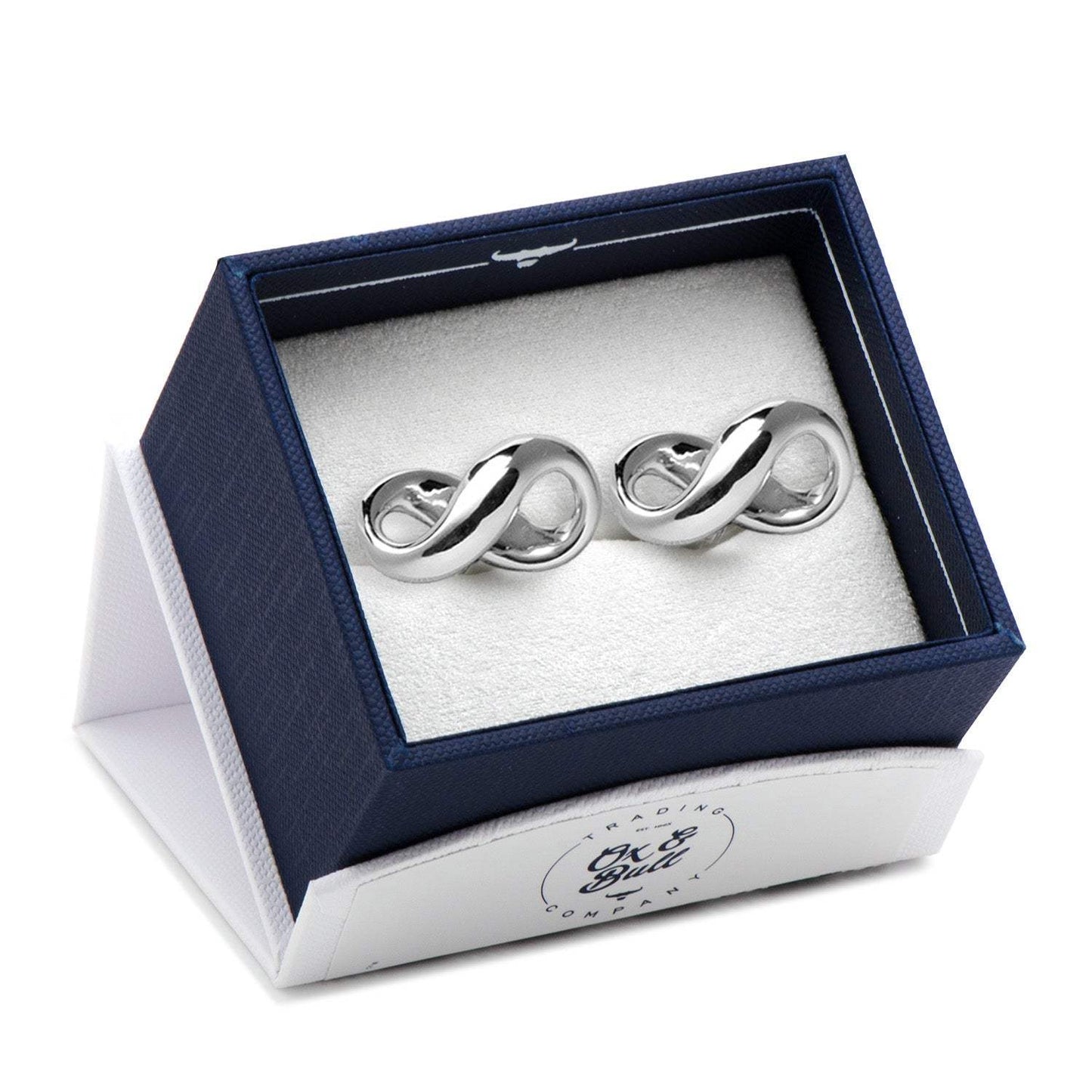 Sterling Silver Infinity Symbol Cufflinks - Cufflinks.com - Flyclothing LLC