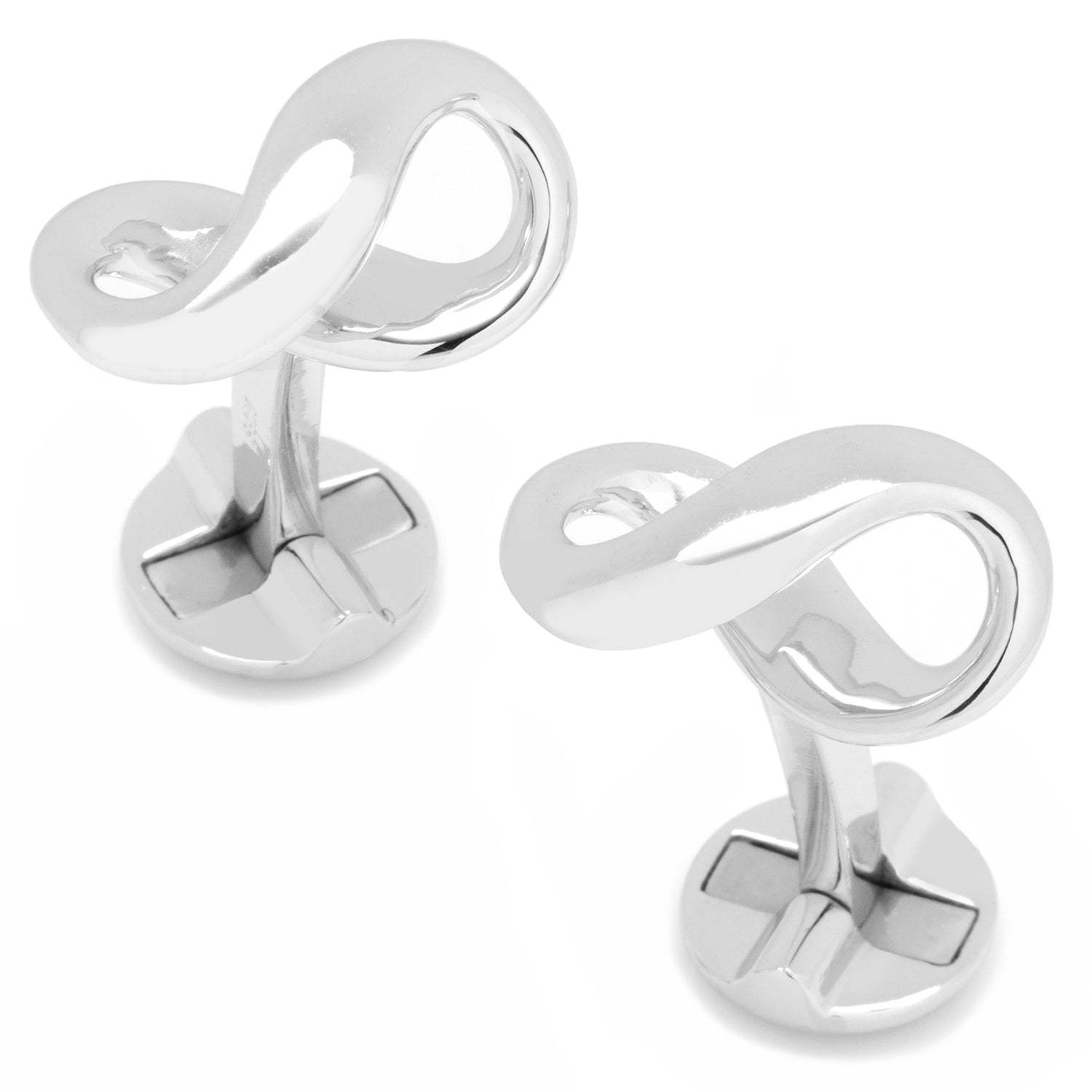 Sterling Silver Infinity Symbol Cufflinks - Cufflinks.com - Flyclothing LLC