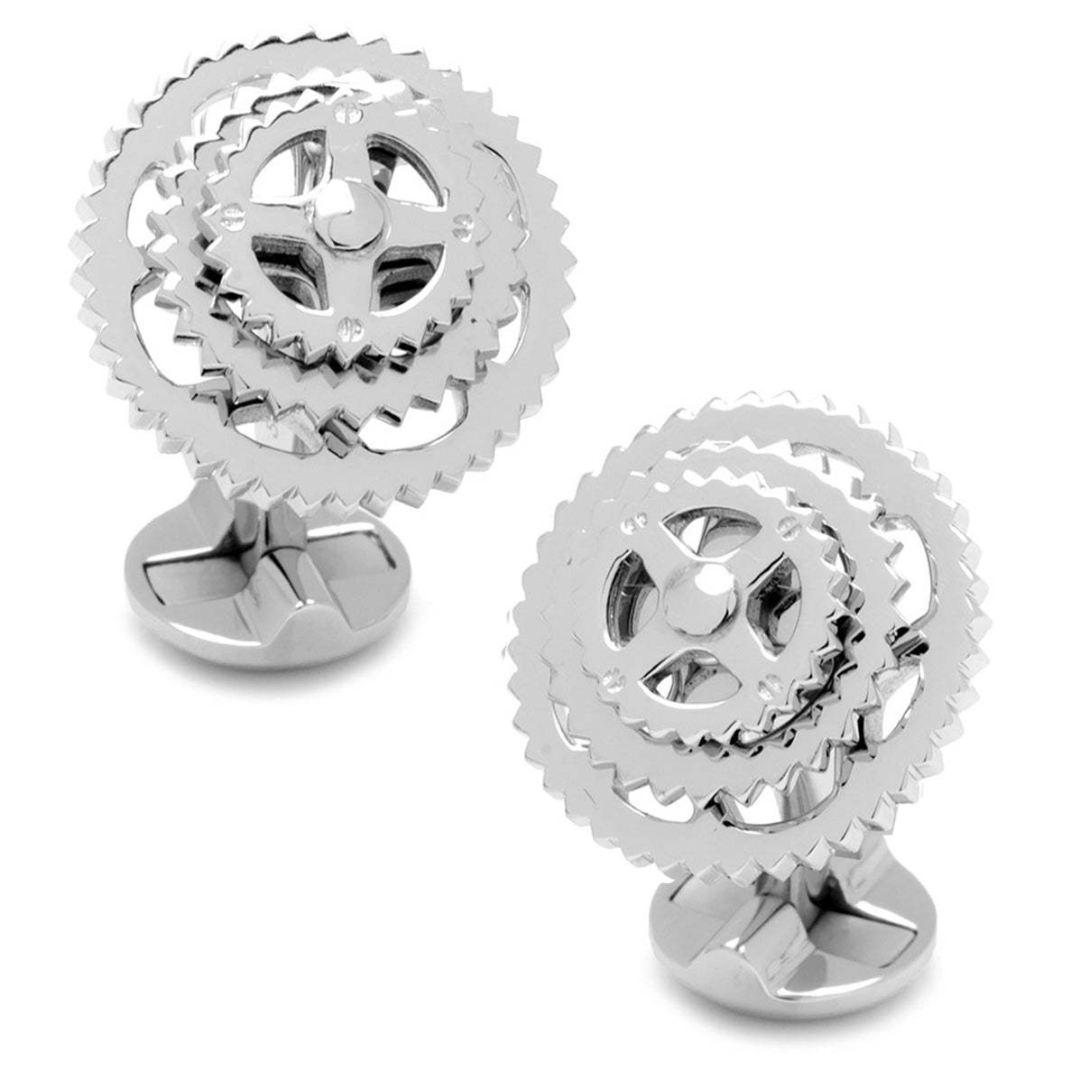 Sterling Silver Cyclist Cufflinks - Cufflinks.com - Flyclothing LLC