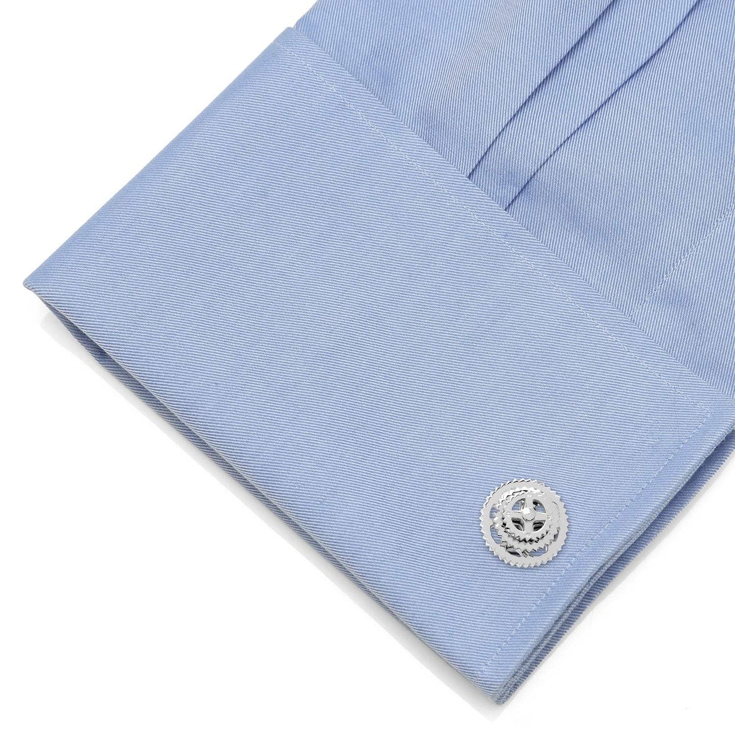 Sterling Silver Cyclist Cufflinks - Cufflinks.com - Flyclothing LLC