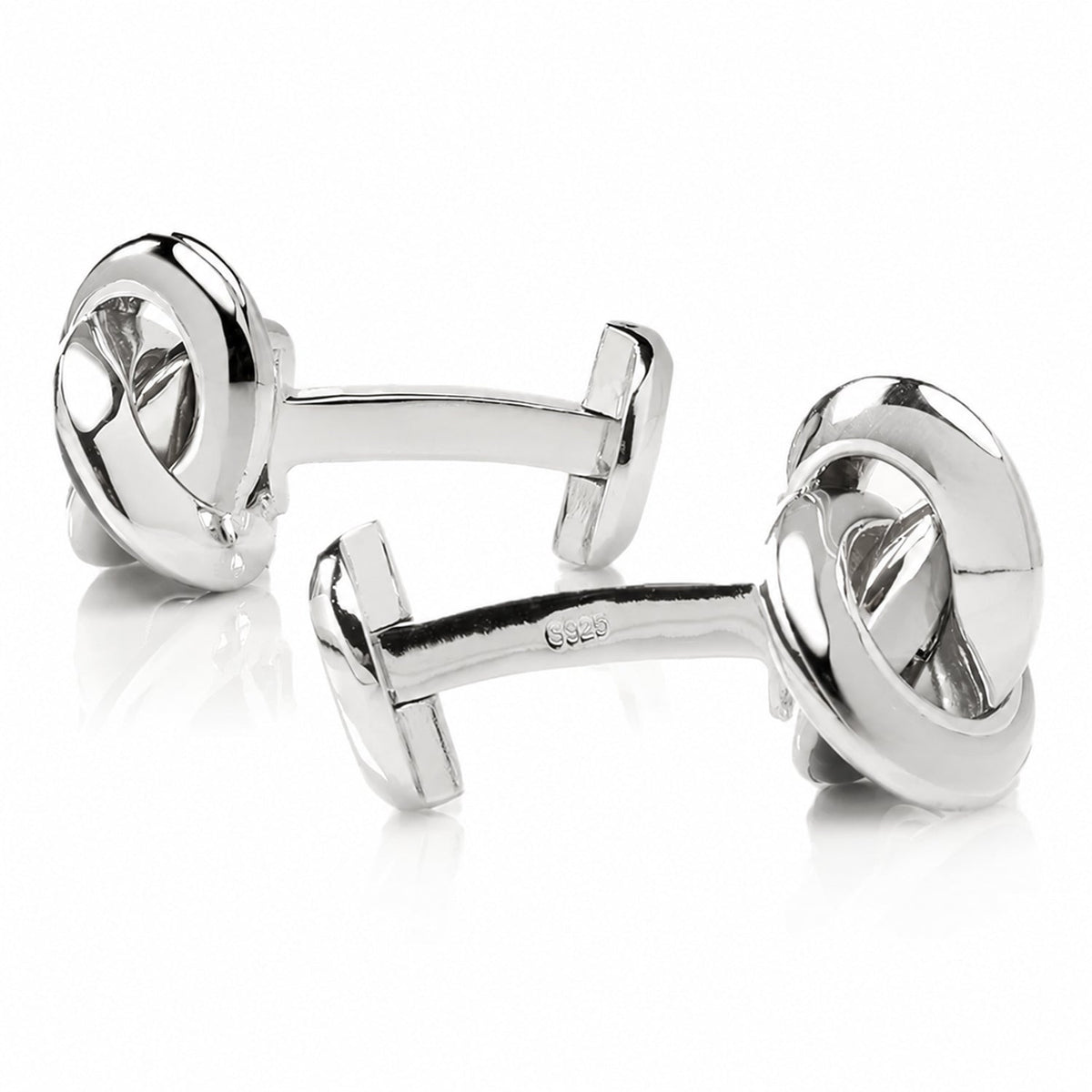 Sterling Silver Knot Cufflinks - Cufflinks.com - Flyclothing LLC