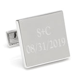 Personalized Wedding Day Engravable Square Cufflinks - Cufflinks.com - Flyclothing LLC
