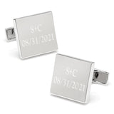 Personalized Wedding Day Engravable Square Cufflinks - Cufflinks.com - Flyclothing LLC