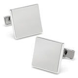 Sterling Silver Infinity Edge Square Engravable Cufflinks - Cufflinks.com - Flyclothing LLC