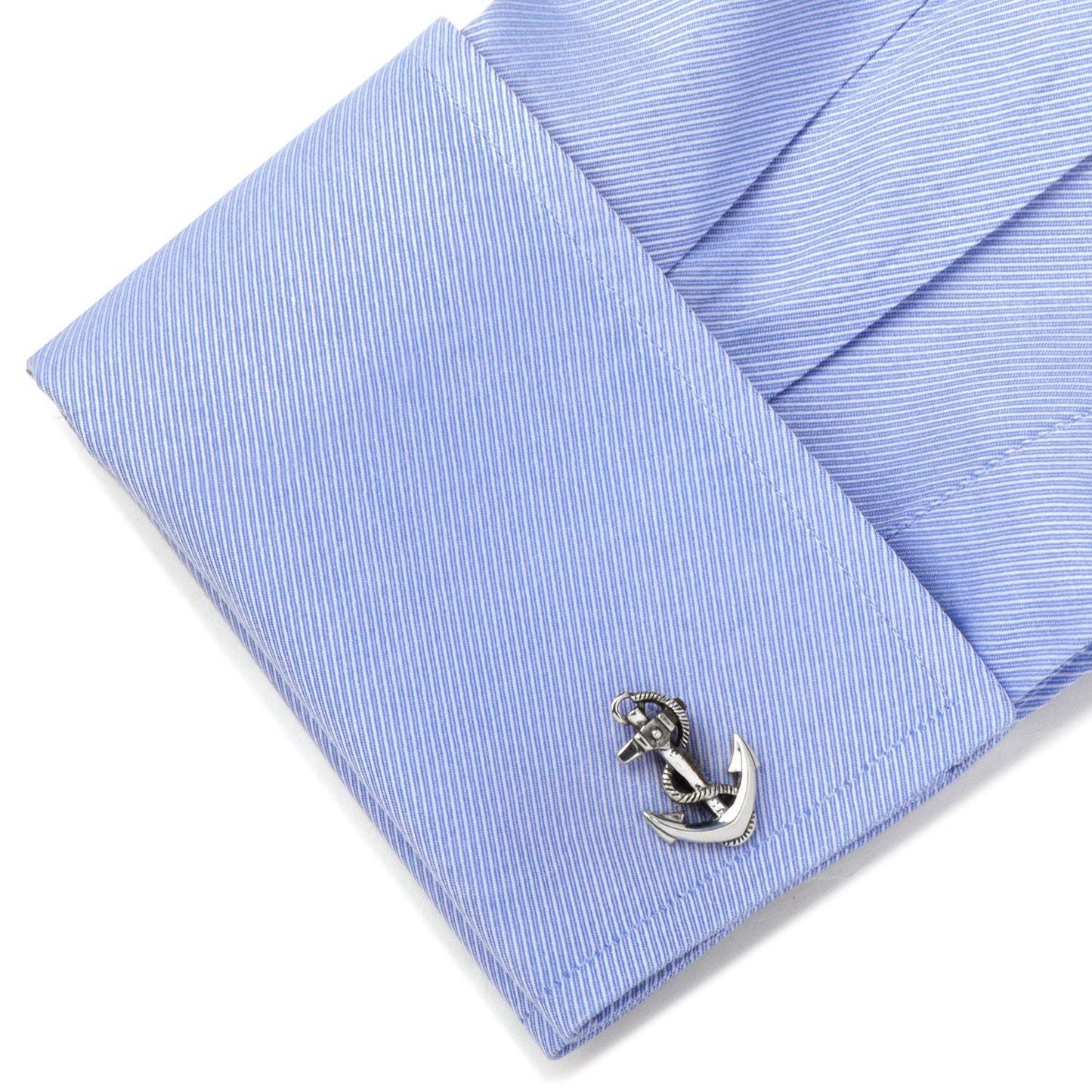 Sterling Silver Boat Anchor Cufflinks - Cufflinks.com - Flyclothing LLC