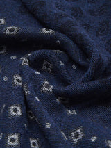 Federico (grey/blue) - Warm and soft Italian scarf from wool blend