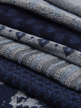 Federico (grey/blue) - Warm and soft Italian scarf from wool blend