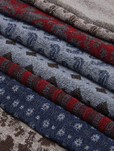 Federico (red/blue) - Warm and soft Italian scarf from wool blend