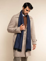 Romeo (blue/grey) - Italian warm and soft scarf made from 100% wool