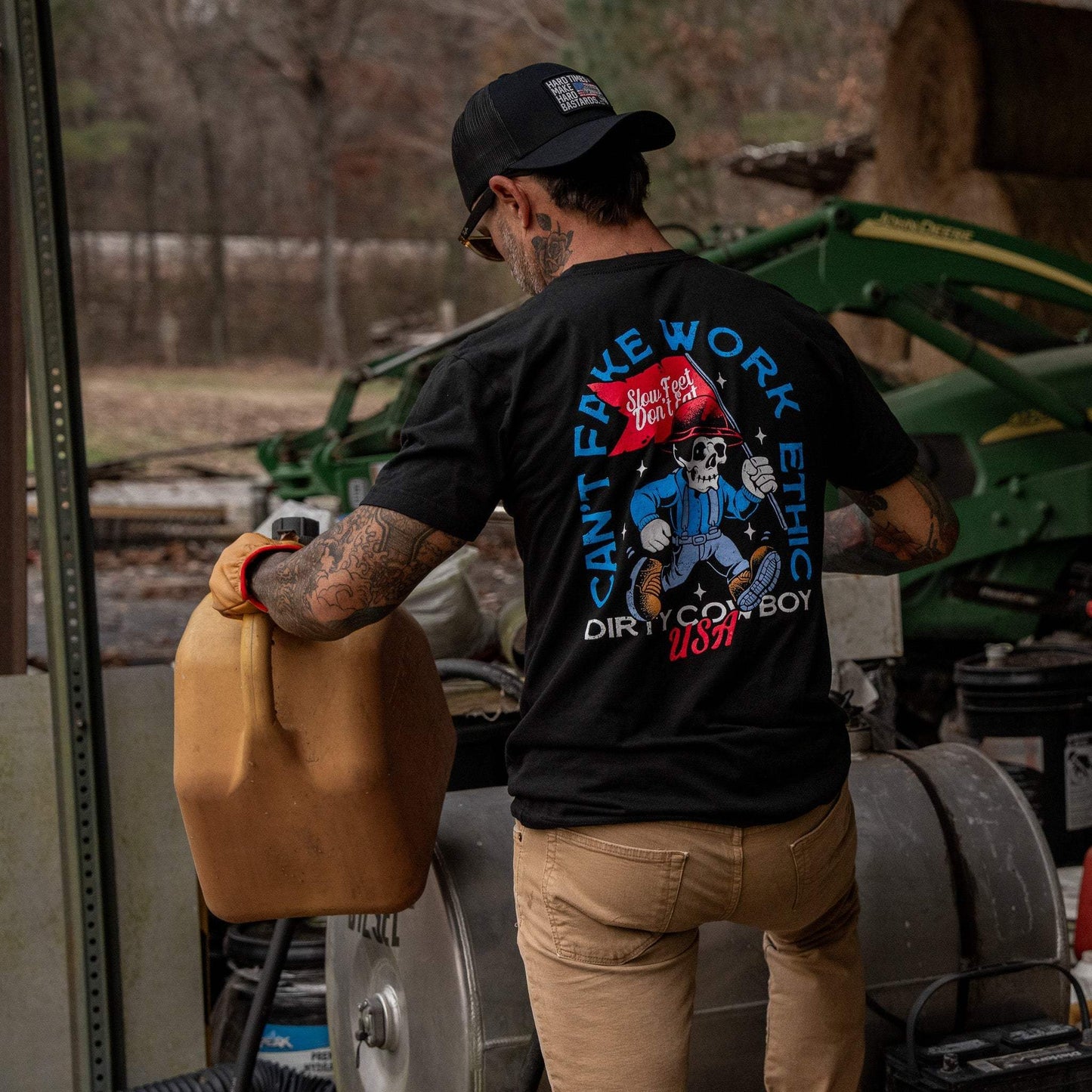 Can't Fake Work Ethic Men's T-Shirt - DIRTY COWBOY USA - Flyclothing LLC