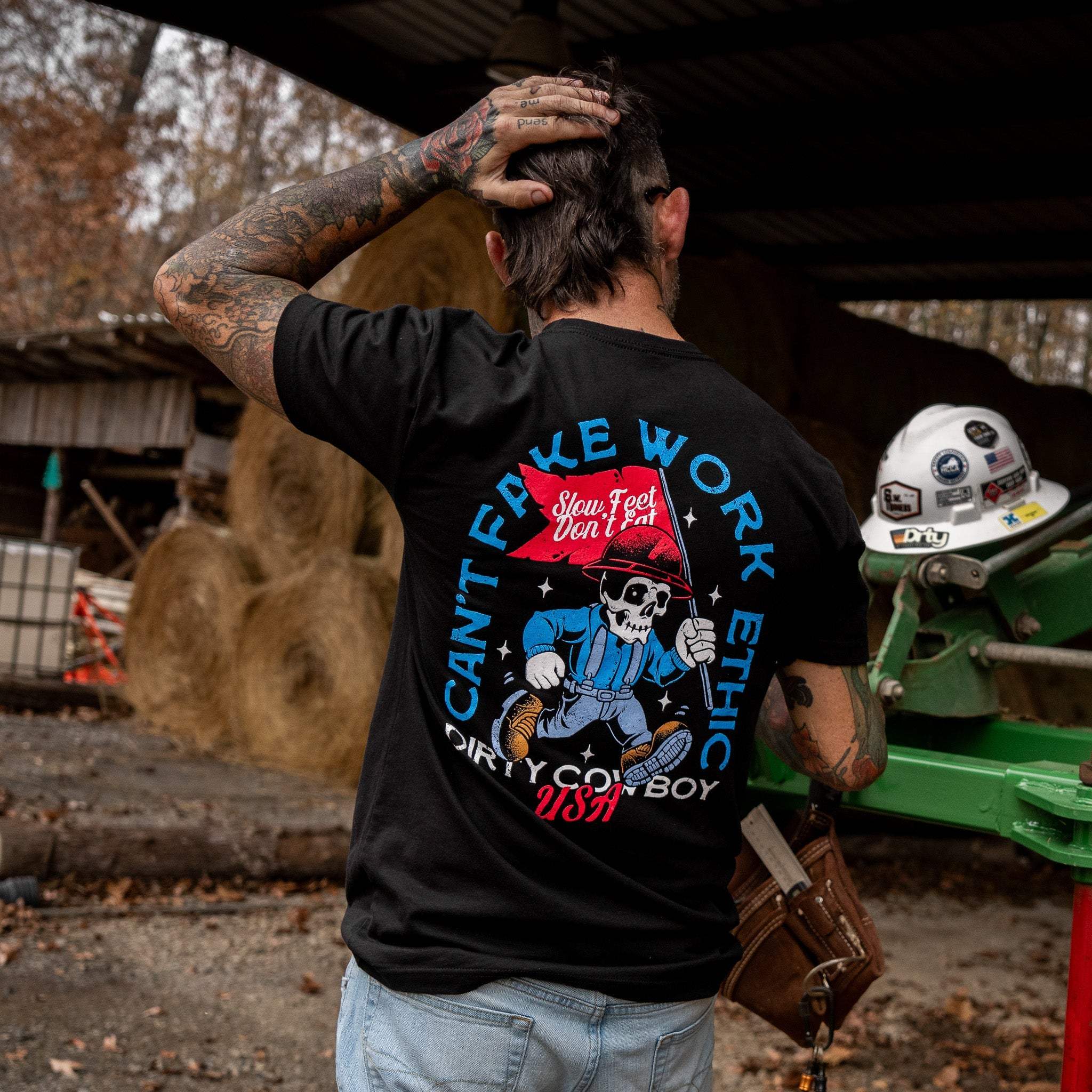 Can't Fake Work Ethic Men's T-Shirt - DIRTY COWBOY USA - Flyclothing LLC
