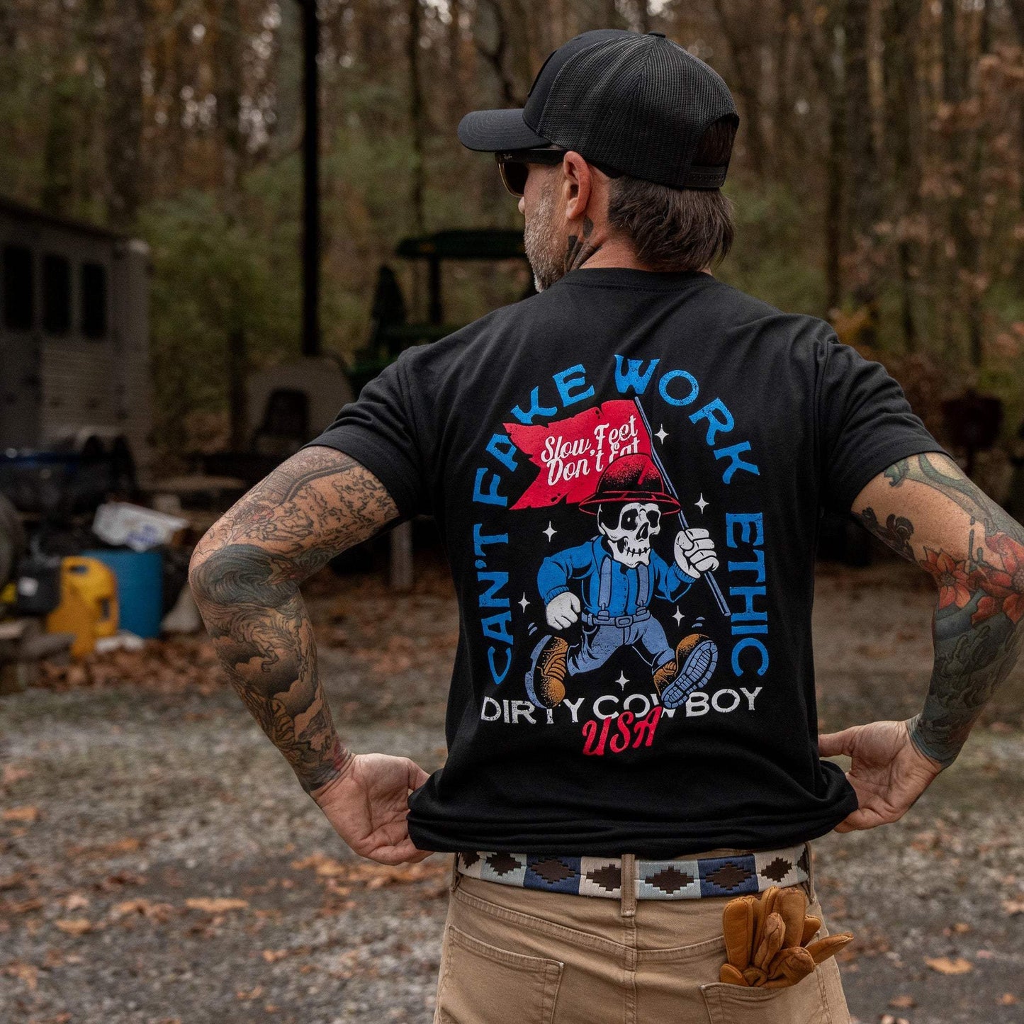 Can't Fake Work Ethic Men's T-Shirt - DIRTY COWBOY USA - Flyclothing LLC