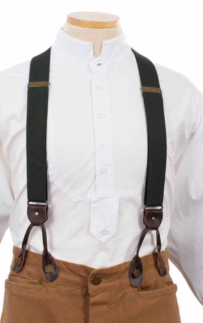 Scully Elastic y-backed Hunter Colored Suspenders - Scully Leather - Flyclothing LLC