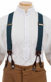 Scully Leather Teal Elastic Suspenders