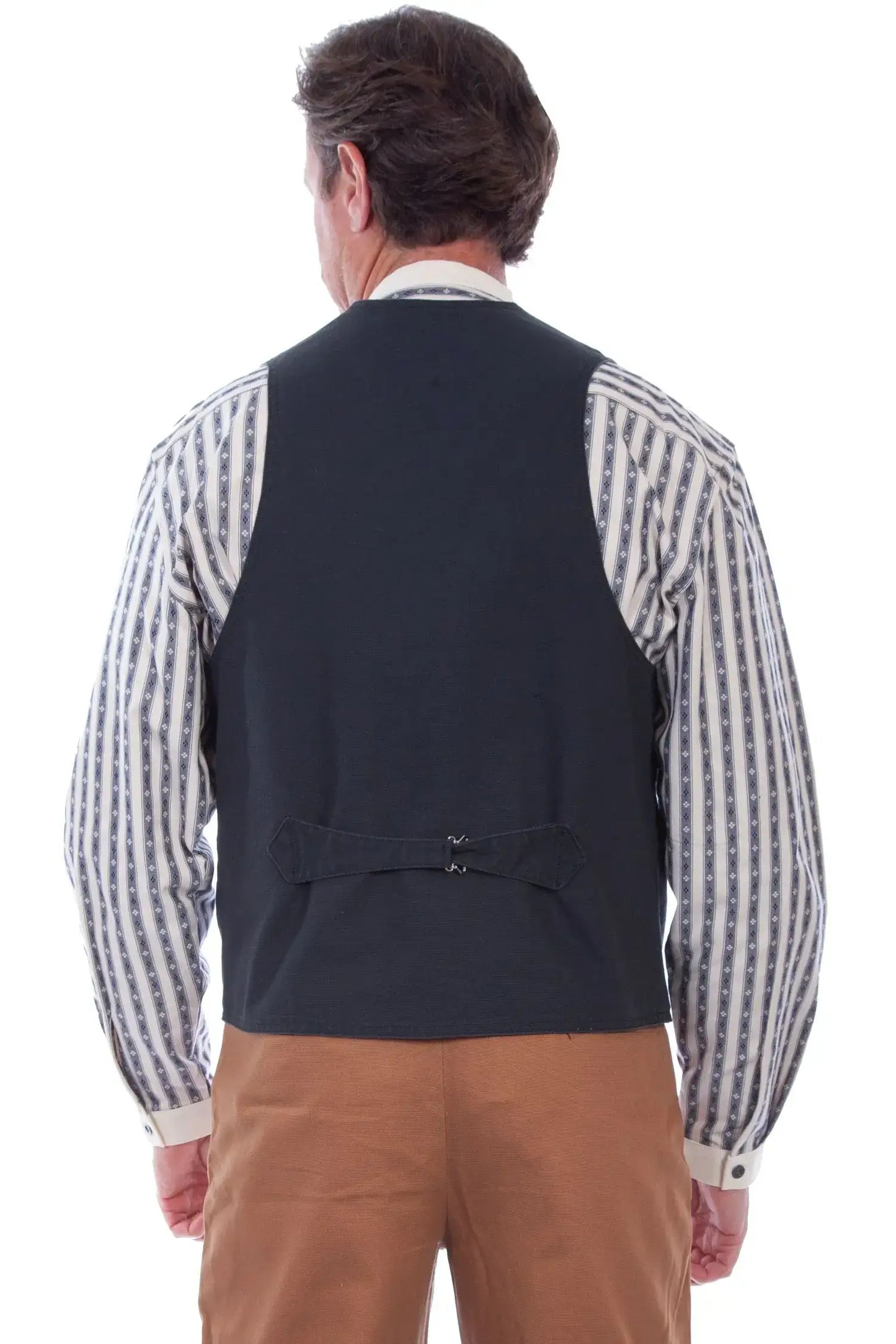 Scully Leather Black Canvas Mens Vest - Scully Leather - Flyclothing LLC