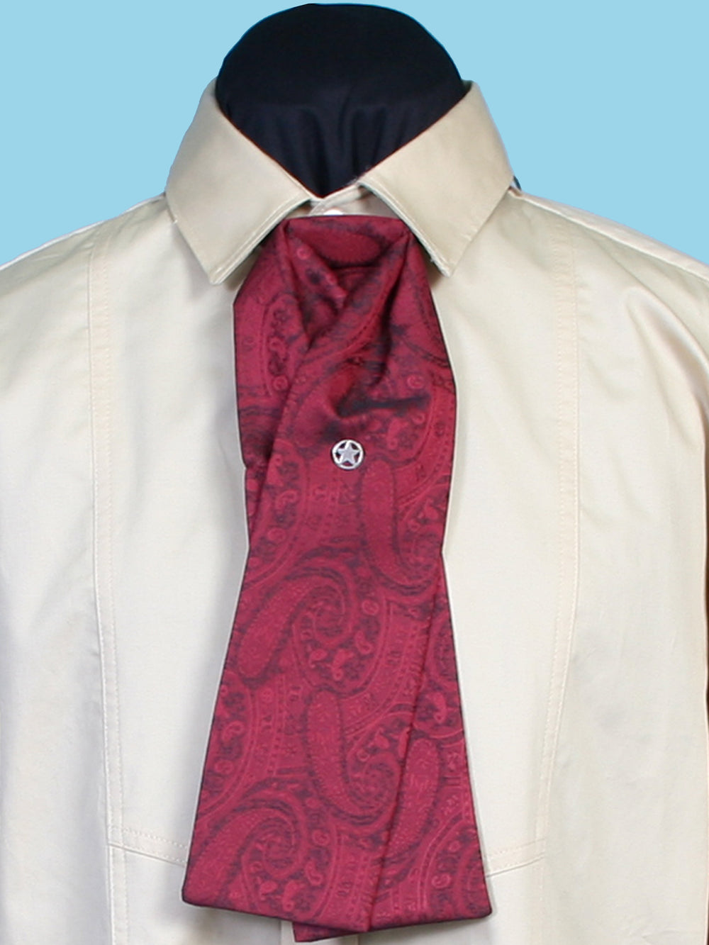 Scully Leather Red Paisley Gentlemen's Tie