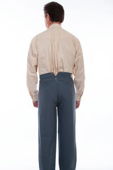 Scully Leather Blue Herringbone Pant - RW341X-BLU - Scully Leather - Flyclothing LLC
