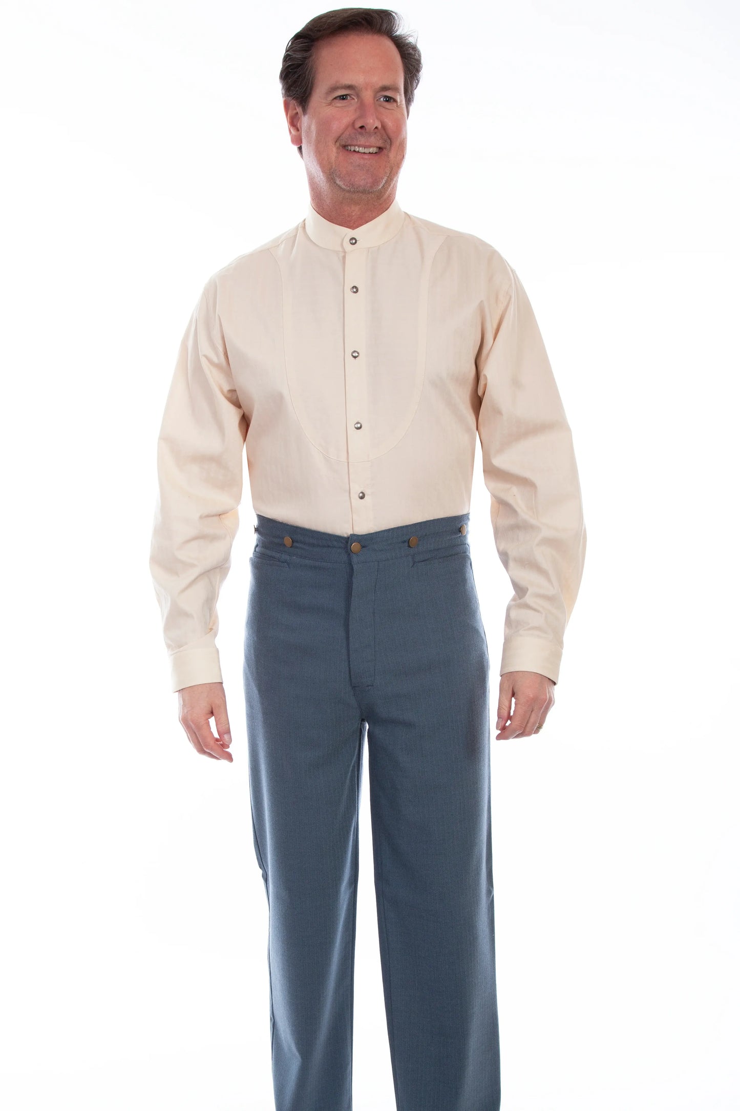 Scully Leather Blue Herringbone Pant - RW341X-BLU - Scully Leather - Flyclothing LLC