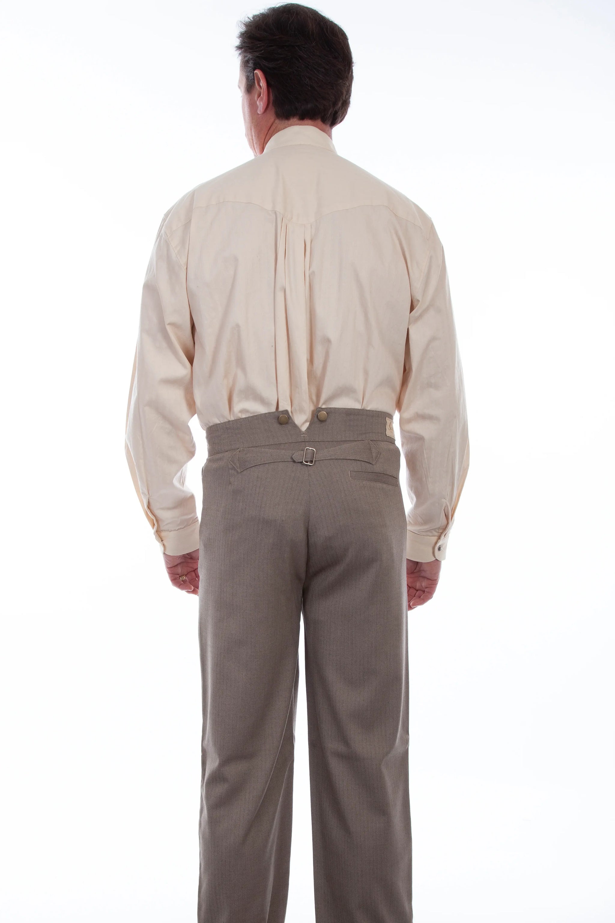 Scully Leather Brown Herringbone Pant - RW341X-BRN - Scully Leather - Flyclothing LLC