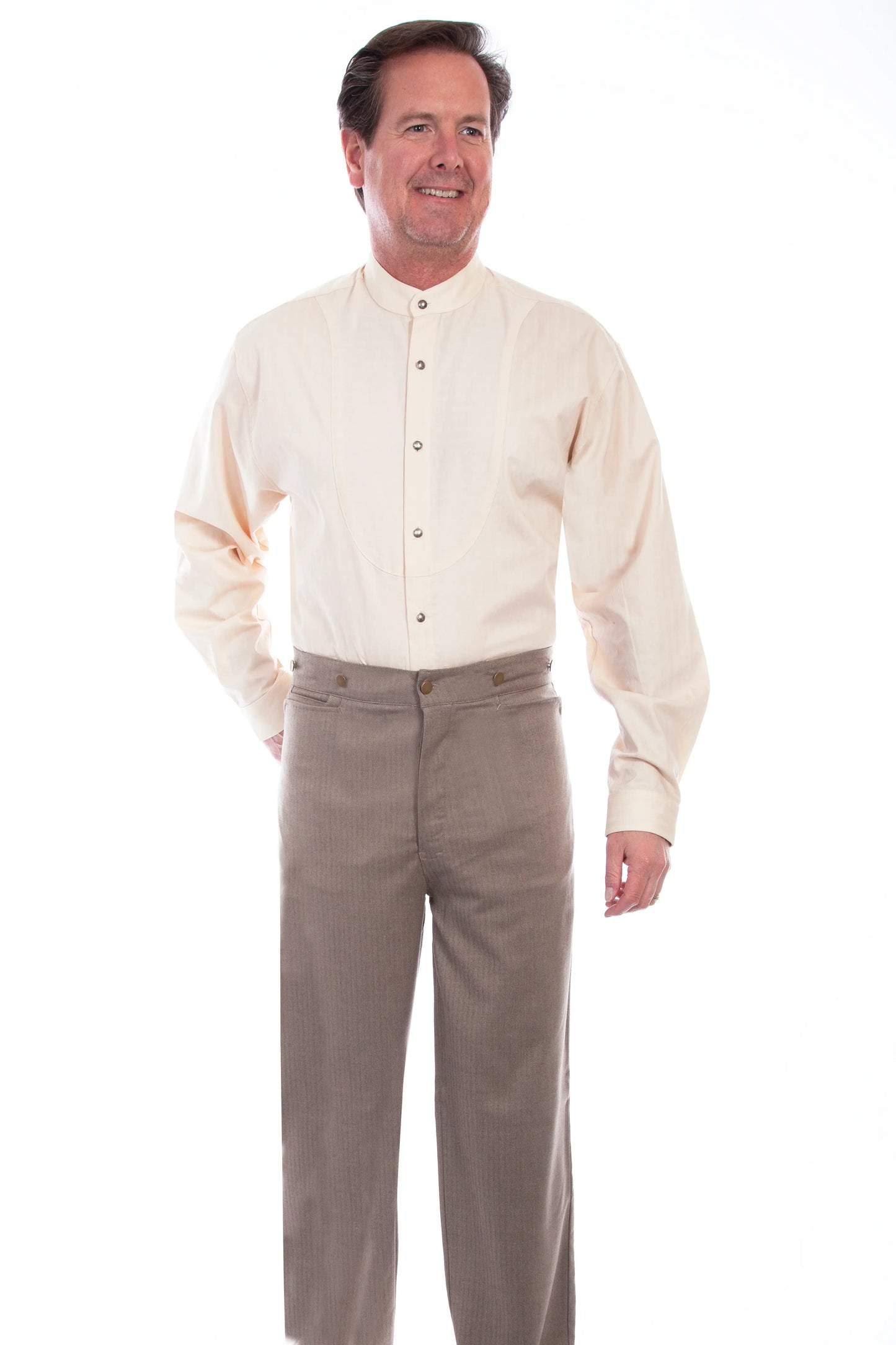 Scully Leather Brown Herringbone Pant - RW341X-BRN - Scully Leather - Flyclothing LLC