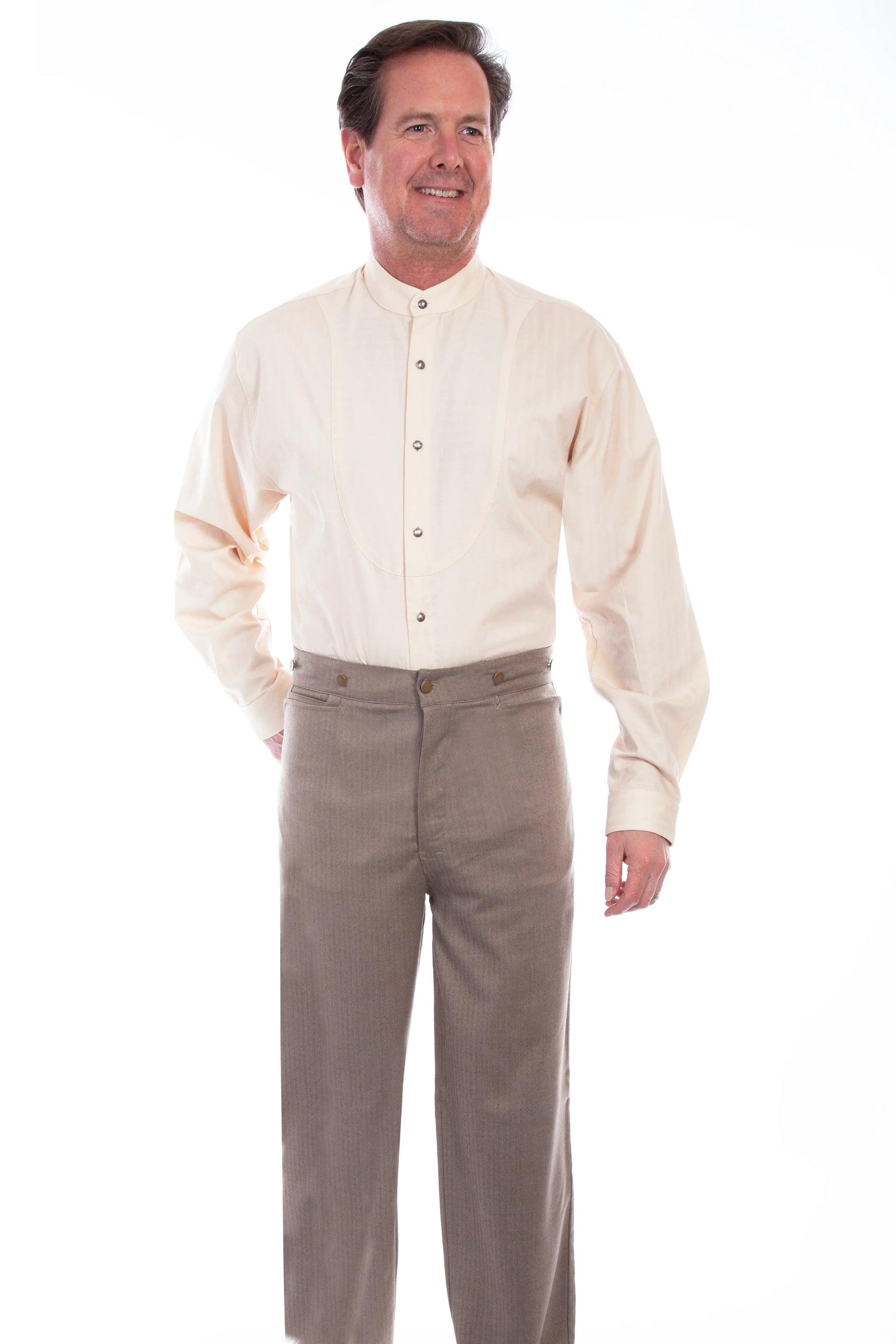 Scully Leather Brown Herringbone Pant - RW341X-BRN - Scully Leather - Flyclothing LLC