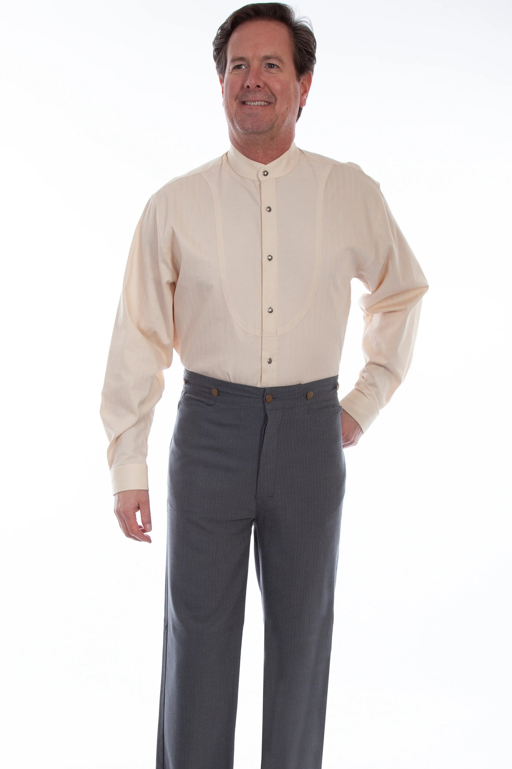 Scully Leather Charcoal Herringbone Pant - RW341X-CHA - Scully Leather - Flyclothing LLC