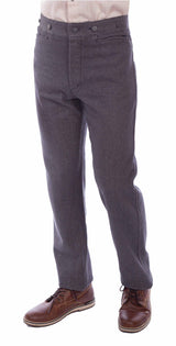 rangewear charcoal 97% cotton 3% spandex raised dobby stripe pant - Scully Leather - Flyclothing LLC