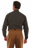 Scully Leather Navy Vine Print Shirt - Scully Leather