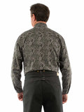 Scully Leather Black Paisley Shirt - Scully Leather