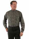 Scully Leather Black Paisley Shirt - Scully Leather