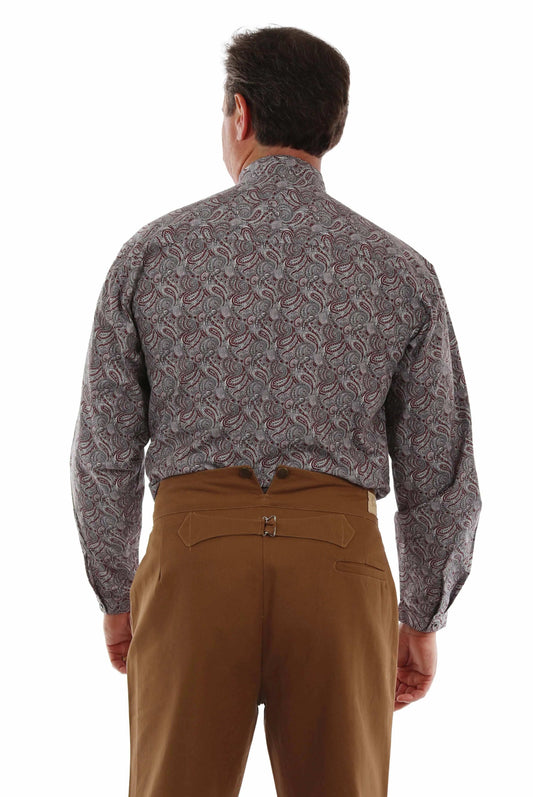 Scully Leather Burgundy Paisley Shirt - Scully Leather - Flyclothing LLC