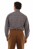 Scully Leather Burgundy Paisley Shirt - Scully Leather