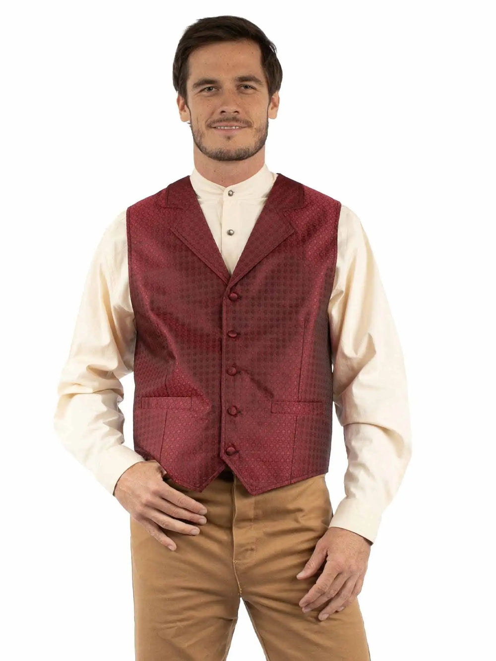 Scully Leather Red Old West Vest Big Tall - Scully Leather