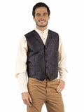 Scully Leather Blue Old West Vest - Scully Leather