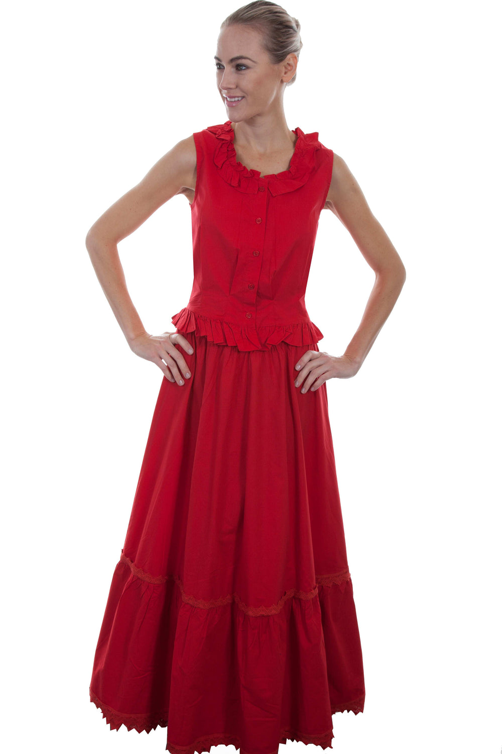 Scully Leather 100% Cotton Red Petticoat - Scully Leather - Flyclothing LLC