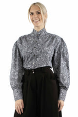 Scully Navy Paisley Print Blouse