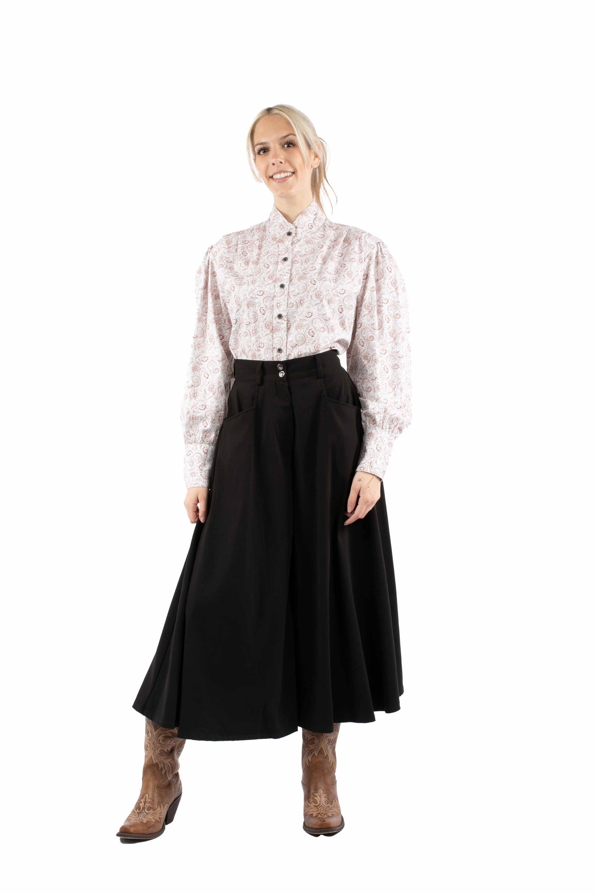 Scully White Floral Print Blouse