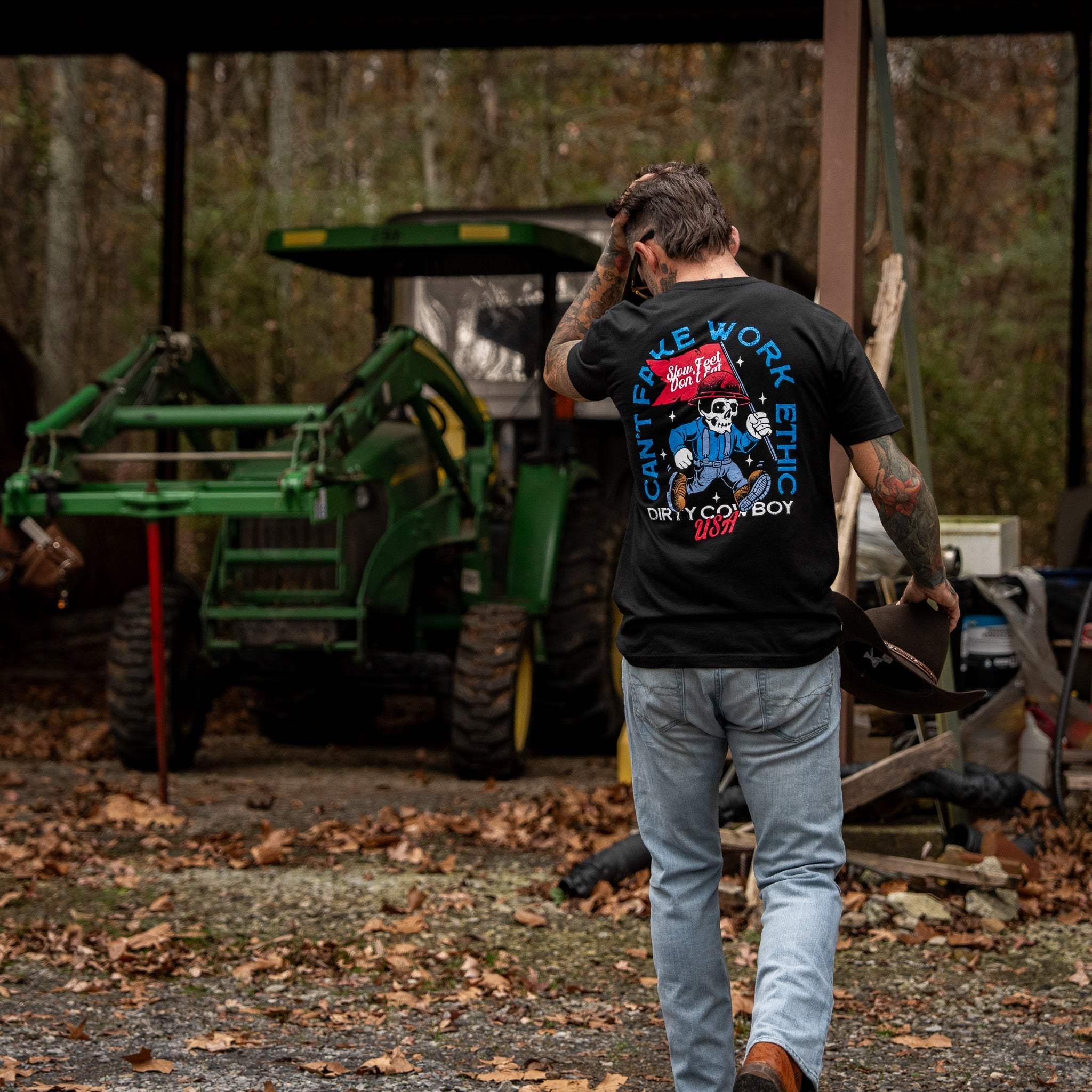 Can't Fake Work Ethic Men's T-Shirt - DIRTY COWBOY USA - Flyclothing LLC